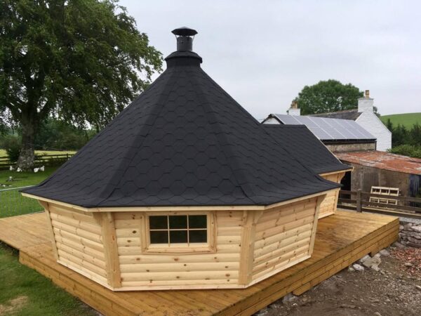 16.5m² Sloping BBQ Hut with 2.5m extension - Image 3